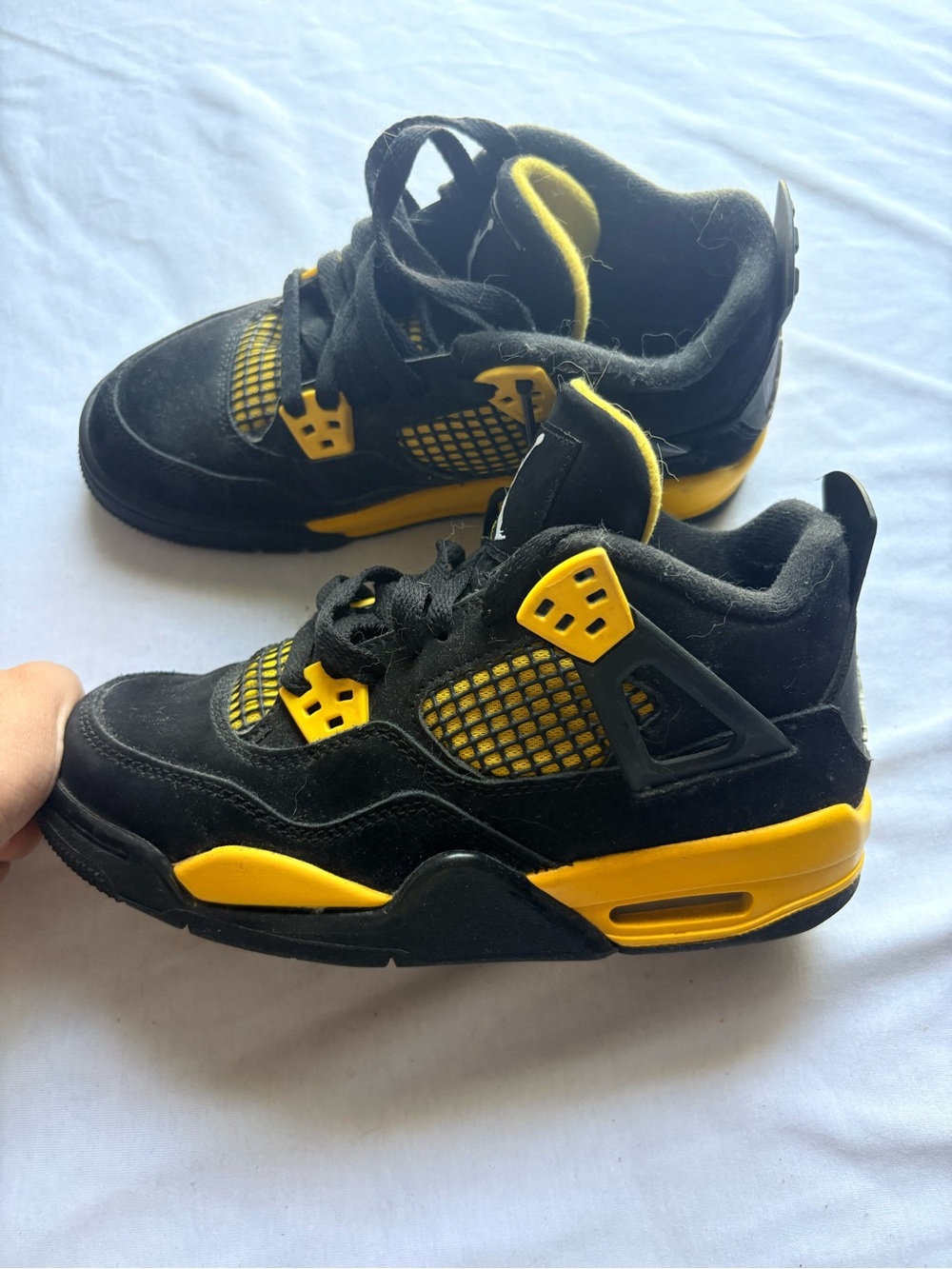 Jordan Kids' Black and Yellow Retro Sneakers
